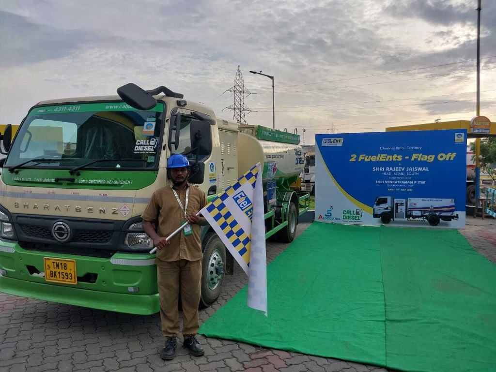 Call Diesel FuelEnt flag-off ceremony with PESO-approved mobile fuel delivery truck and Bharat Petroleum partnership